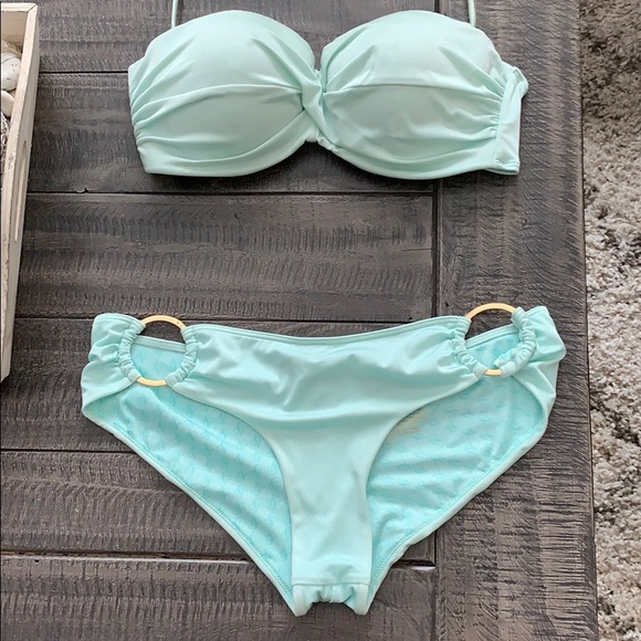 Victoria's Secret Other - SALE Victoria’s Secret Mint Blue Silk Bikini